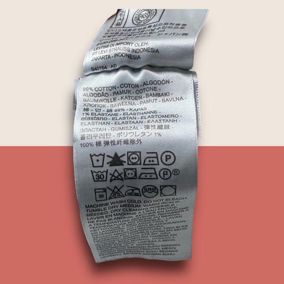 👖 LEVIS 511 SLIM FIT BLACK ANKLE ZIP JEANS W34 L32 - Picture 7 of 9